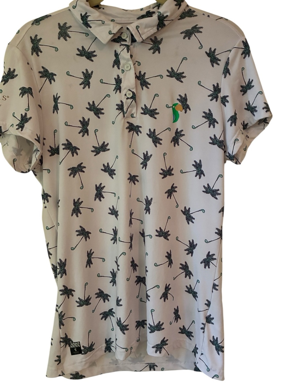 ✨ Good Swing 'Knight's Paradise' Palm Tree Golf Polo White XL ✨ - Picture 1 of 6